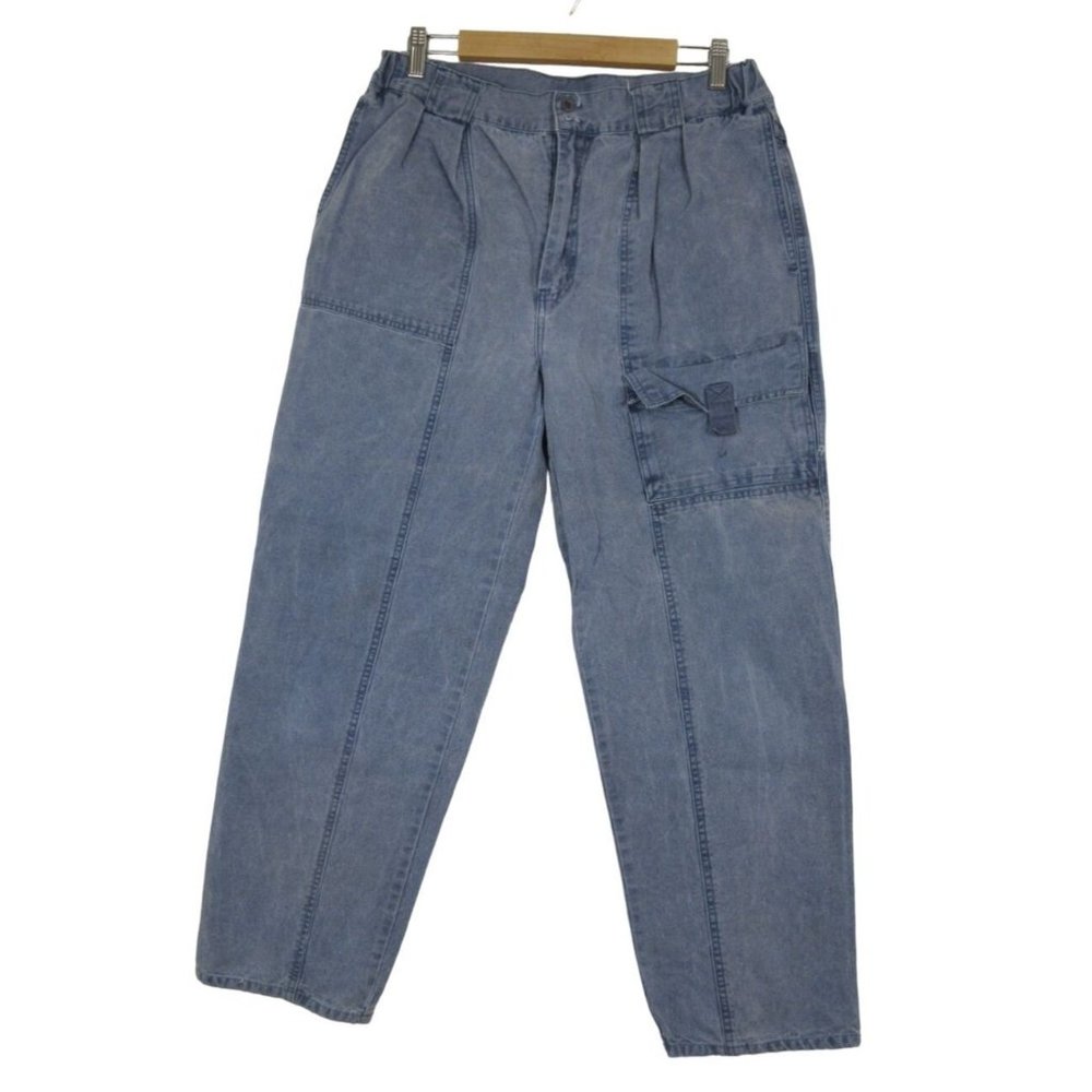 Baxter vintage denim tapered‎ high waist cargo jeans